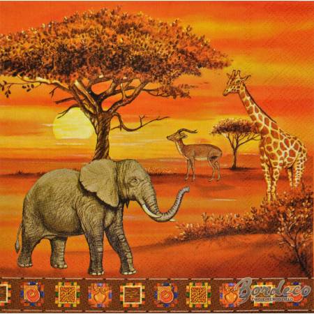 Serwetka do decoupage MAKI Afryka safari 33x33cm